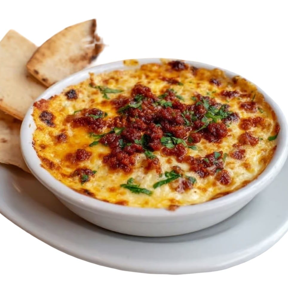 Melted Cheese with Chorizo.