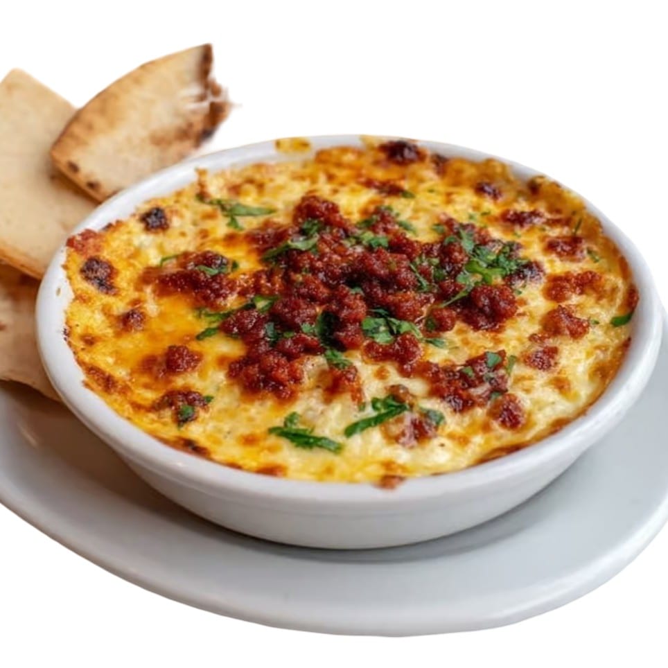Melted Cheese with Chorizo.