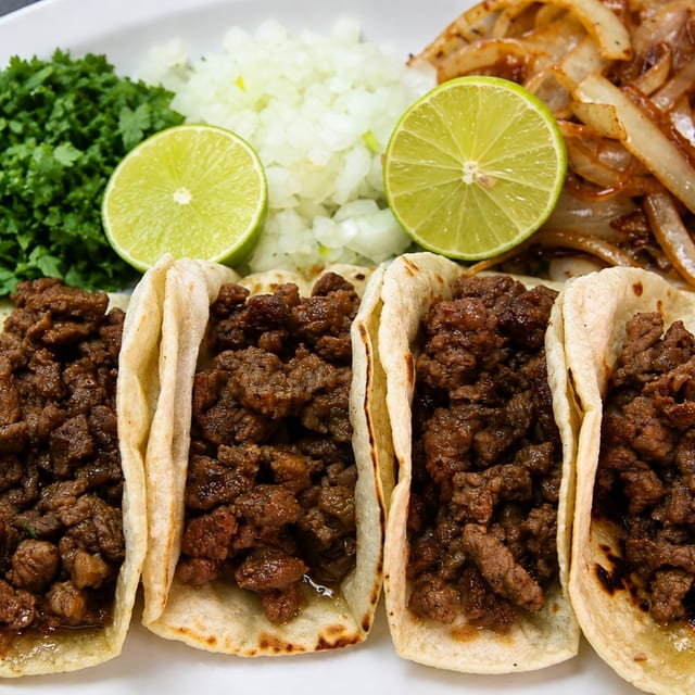 Tacos De Fajita Asada (Grilled Fajita Tacos).
