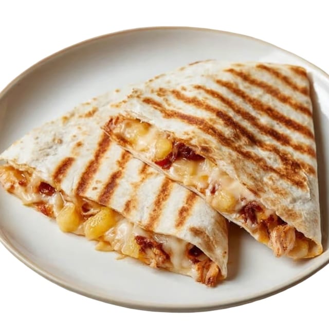 Grilled Quesadilla with Marinated Pork.