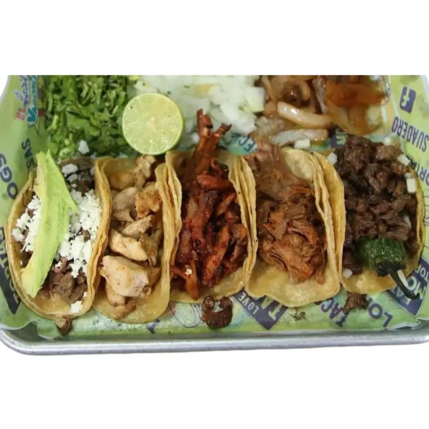 Tacos Surtidos (Assorted Meat Tacos) - (5) Corn Tortillas.
