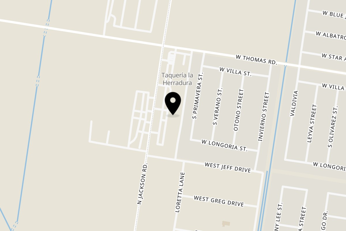 Map showing the location of El Vagoncito Chilango 6811 South Jackson Road on 6811 South Jackson Road in Pharr